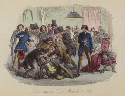 Ilustrace pro Lewis Arundel aneb The Railroad of Life od Franka E Smedleyho (barevná rytina) od after Hablot Knight Browne