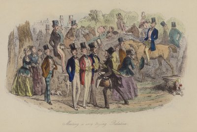 Ilustrace pro Lewis Arundel aneb The Railroad of Life od Franka E Smedleyho (barevná rytina) od after Hablot Knight Browne