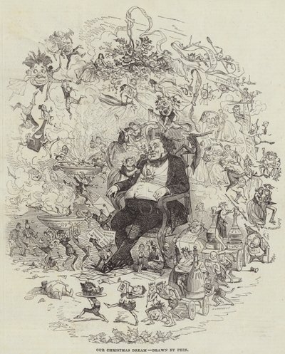 Náš vánoční sen (rytina) od after Hablot Knight Browne