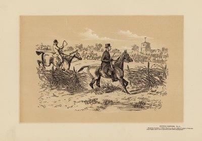 Jagdszenen, Nr. 11, Ein sportlicher Pfarrer (Gravur) von Hablot Knight (1815-92) Browne