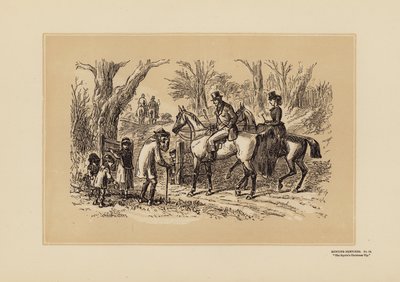 Jagdszenen, Nr. 12, Das Weihnachtsgeschenk des Gutsherrn von Hablot Knight (1815-92) Browne