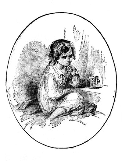 Malý Paul z Dombey & Son od Charlese Dickense od Hablot Knight Browne