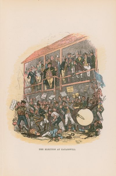 Ilustrace pro Pickwick Papers od Hablot Knight Browne