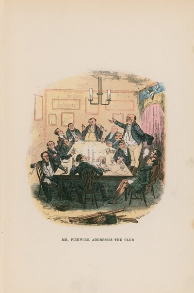 Ilustrace pro Pickwick Papers od Hablot Knight Browne