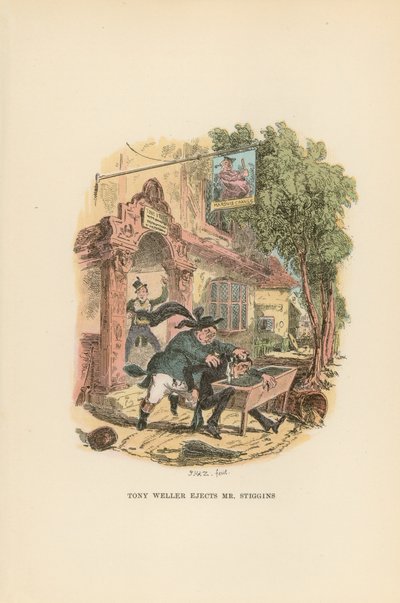 Ilustrace pro Pickwick Papers od Hablot Knight Browne