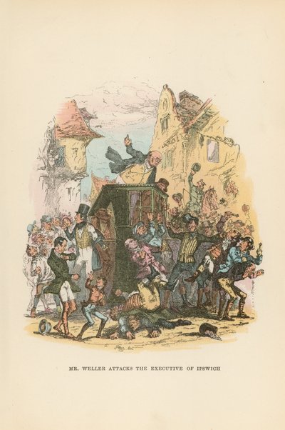 Ilustrace pro Pickwick Papers od Hablot Knight Browne