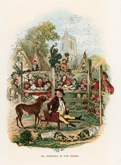Ilustrace pro Pickwick Papers od Hablot Knight Browne