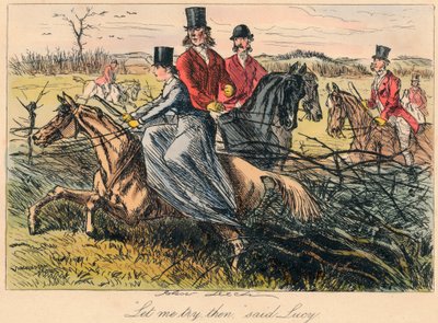 Dovolte mi je vyzkoušet, řekla Lucy, 1865 od Hablot Knight Browne