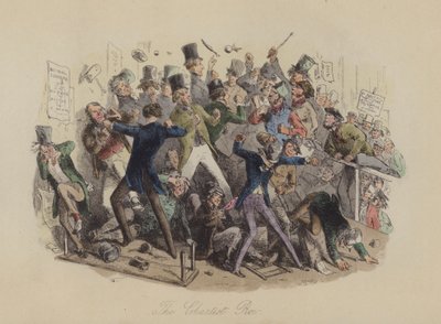 Chartist Row od Hablot Knight Browne