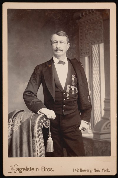 Portrét J. Wattse John Watts De Peyster 1821-1907, před rokem 1896. od Hagelstein Bros