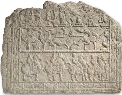 Vzácný velký hrobový reliéf od Han Dynasty Chinese School