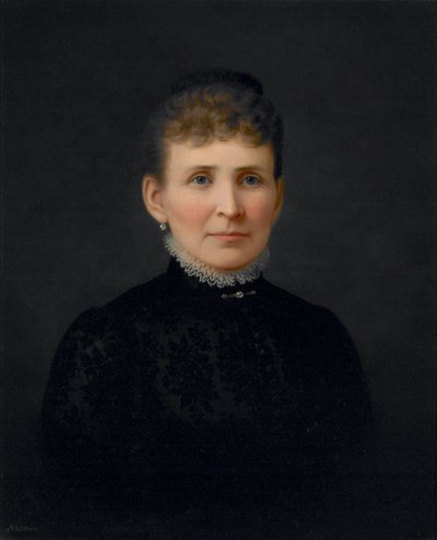 Portrét ženy, asi 1886 (olej na plátně) od Hannah Brown Skeele