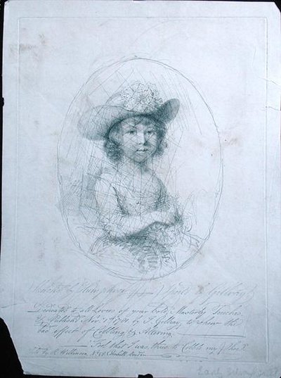 A Sketch, zkažené Jamesem Gillrayem (1757-1815) 1781 (stříbrný bod na papíře) od Hannah Humphrey