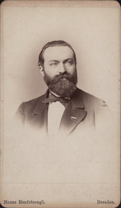 Portrét violoncellisty a skladatele Friedricha Grützmachera 1832-1903, cca 1865. od Hanns Hanfstaengl
