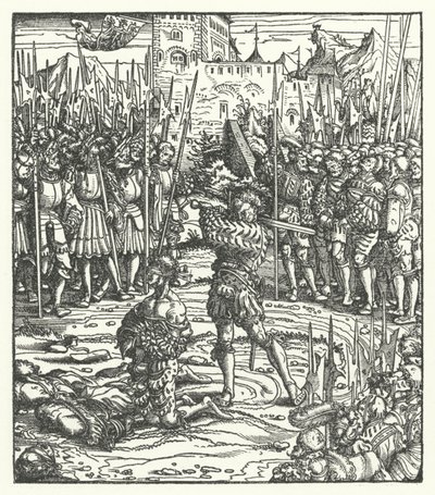 Poprava vůdců povstání proti vládě arcivévody Maxmiliána Rakouského ve Flandrech od Hans (after) Burgkmair