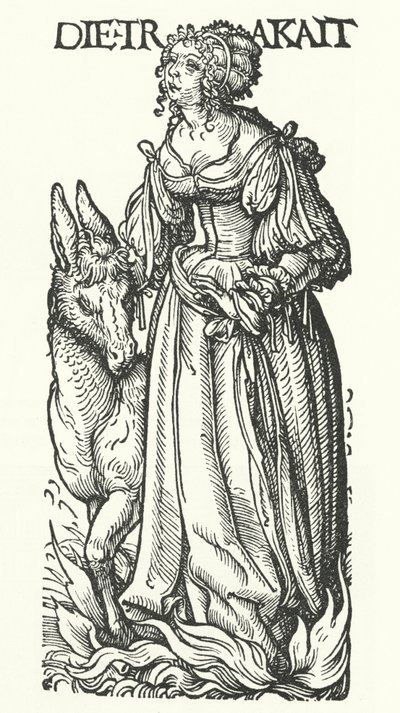 Lenost: jeden ze sedmi smrtelných hříchů (rytina) od Hans (after) Burgkmair