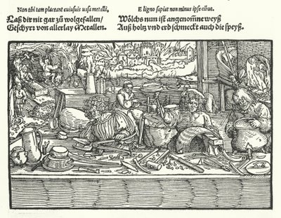 Coppersmith (rytina) od Hans (after) Burgkmair