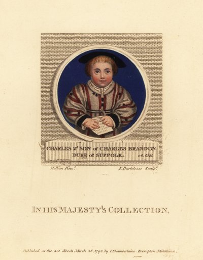 Charles Brandon, třetí vévoda ze Suffolku od Hans (after) Holbein the Younger