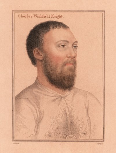 Charles Wingfield z hradu Kimbolton, 1812 (rytina) od Hans (after) Holbein the Younger