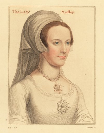 Elizabeth, druhá manželka Thomase Audleyho., 1812 (rytina) od Hans (after) Holbein the Younger