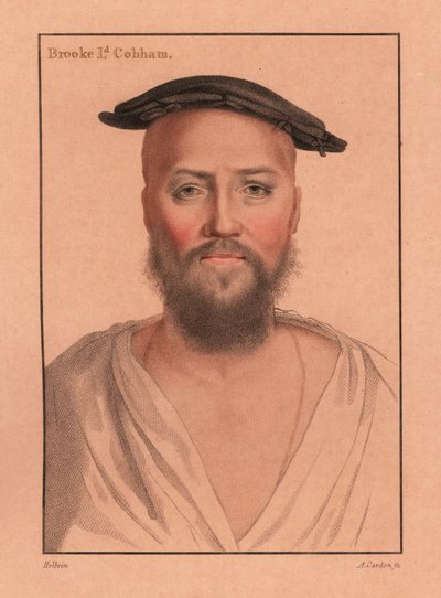 George Brooke, 9. lord Cobham., 1812 (rytina) od Hans (after) Holbein the Younger