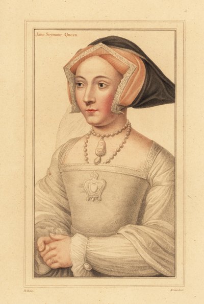 Jane Seymour, anglická královna, třetí manželka krále Jindřicha VIII., 1812 (rytina) od Hans (after) Holbein the Younger