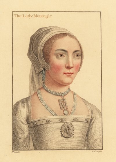 Lady Mary Brandon, baronka Monteagle od Hans (after) Holbein the Younger
