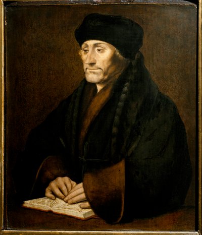 Portrét Didiera Erasma (Erasma Rotterdamského) (1469 - 1536), holandského humanisty. Obraz podle předlohy Holbeina Hanse Mladého (1497-1543) Galleria Sabauda Turín ©Luisa Ricciarini/Leemage od Hans (after) Holbein the Younger