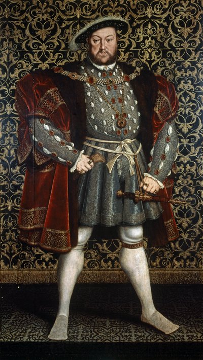 Portrét krále Jindřicha VIII., po roce 1557 (olej na dřevěné desce) od Hans (after) Holbein the Younger