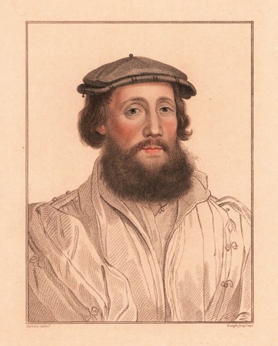 Portrét neznámého muže, dvůr krále Jindřicha VIII. 1532.,1812 (rytina) od Hans (after) Holbein the Younger