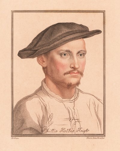 Sir Philip Hoby, anglický velvyslanec ve Svaté říši římské., 1812 (rytina) od Hans (after) Holbein the Younger