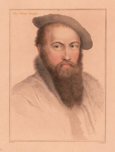 Sir Thomas Wyatt, anglický velvyslanec a básník., 1812 (rytina) od Hans (after) Holbein the Younger