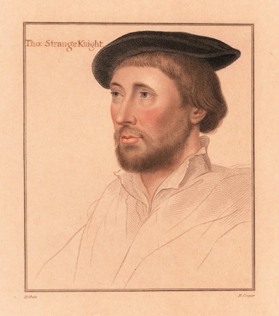Sir Thomas le Strange z Hunstantonu, vrchní šerif Norfolku., 1812 (rytina) od Hans (after) Holbein the Younger