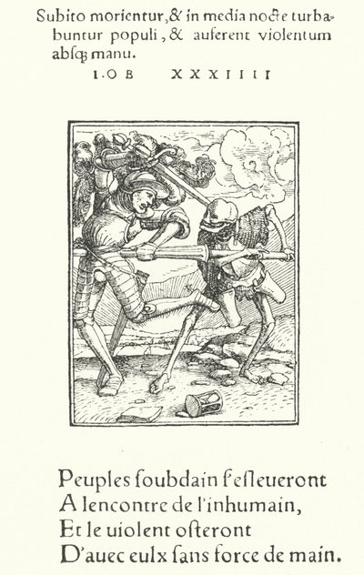 Ozbrojený rytíř (rytina) od Hans (after) Holbein the Younger