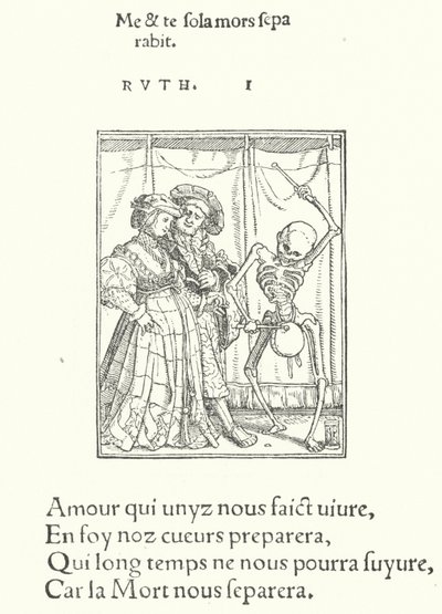 Nevěsta a ženich (rytina) od Hans (after) Holbein the Younger