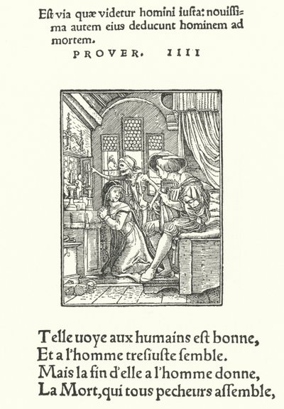 The Canoness, or Nun (rytina) od Hans (after) Holbein the Younger
