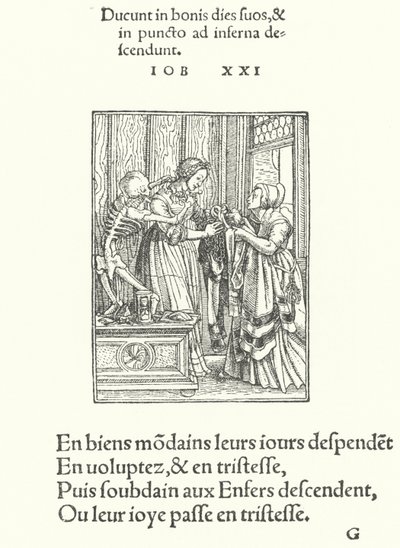 Hraběnka nebo nevěsta (rytina) od Hans (after) Holbein the Younger