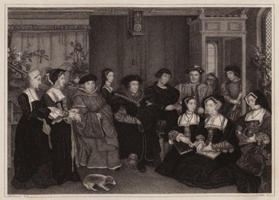Rodina sira Thomase More (rytina) od Hans (after) Holbein the Younger