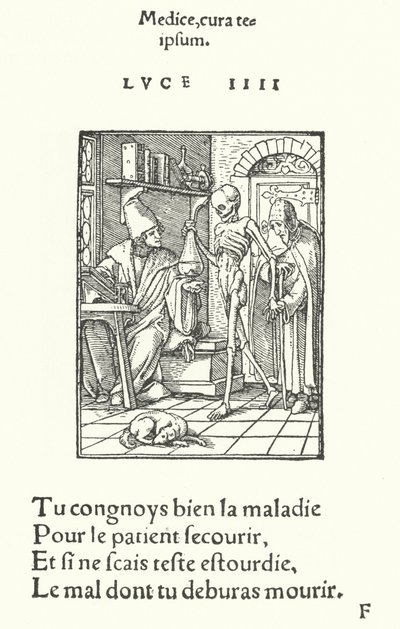 The Physician (rytina) od Hans (after) Holbein the Younger