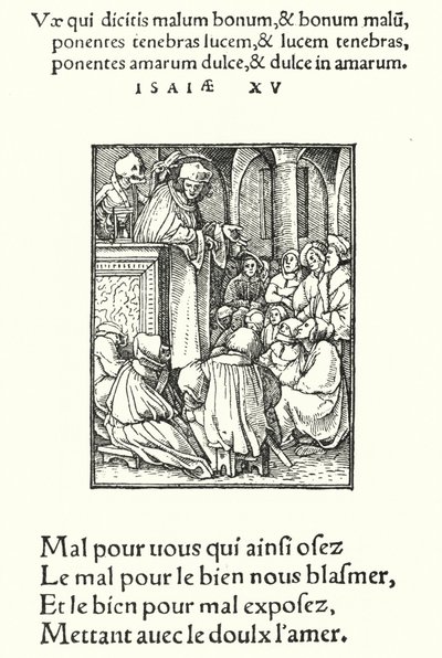 Kazatel (rytina) od Hans (after) Holbein the Younger