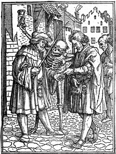 Falešná smrt Hanse Holbeina mladšího (1497-1543): právník (rytina) od Hans (after) Holbein the Younger