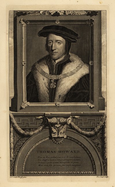 Thomas Howard, Norfolkin 3. herttua (1473-1554) (kaiverrus) od Hans (after) Holbein the Younger