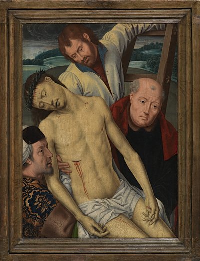 Sestup z kříže, kolem 1491-1519 (olej na panelu) od Hans (after) Memling