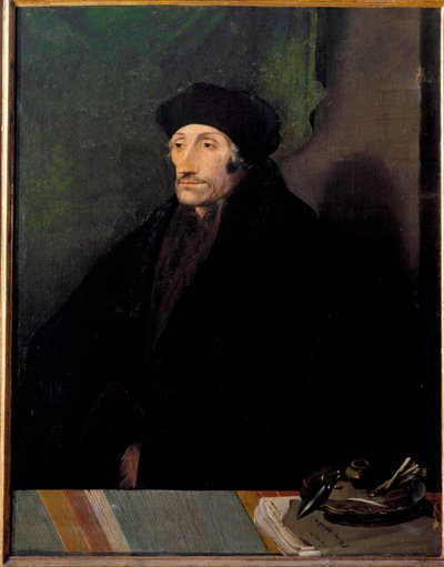Portrét Erasma Rotterdamského, holandského humanisty od Hans (attr. to) Holbein the Younger