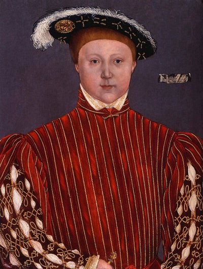 "Portrét Edwarda VI. (1537-1553) anglického krále"" Obraz Kruhu Hanse Holbeina mladšího od Hans (circle of) Holbein the Younger