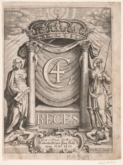 Titulní strana pro Christian IV Reces 1643 od Hans Andreas Greys