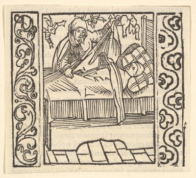 Péče o mrtvé, ilustrace ze Speculum Passionis, 1507, 1507. od Hans Baldung