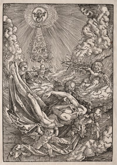 Kristus přenesený do nebe anděly od Hans Baldung