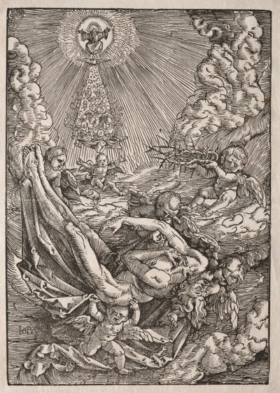 Kristus přenesený do nebe anděly, c. 1515-1517. od Hans Baldung