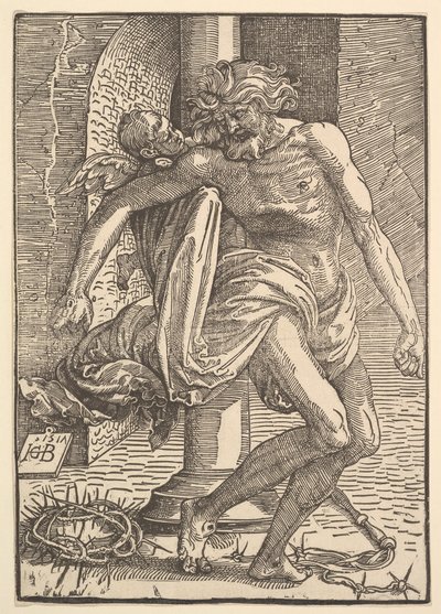 Kristus s mučicími nástroji podepřený malým andělem, 1517. od Hans Baldung